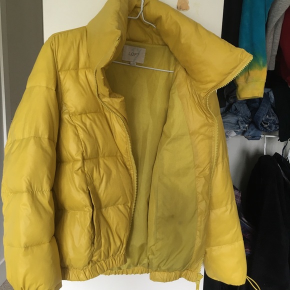 LOFT Jackets & Coats Neon Green Puffer Jacket Poshmark